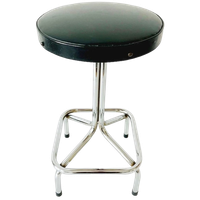 Vintage Buisframe Kruk Chroom Zwart