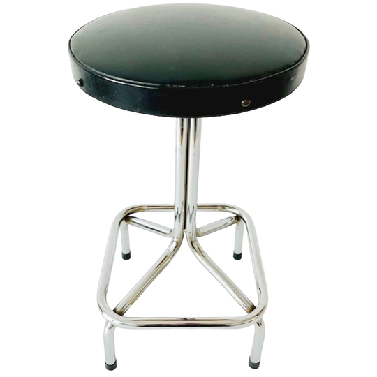 Vintage Buisframe Kruk Chroom Zwart 1