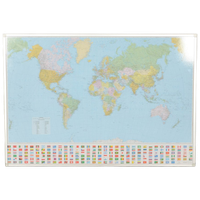 Officenow Wereldkaart, 142 X 98 Cm