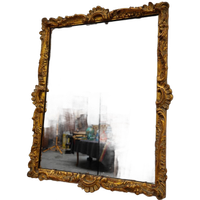 Antieke Goudkleurige Regency Barok Rococo Spiegel Schouwspiegel 106