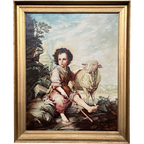 Schilderij "De Goede Herder". Olieverf Op Doek. thumbnail 1
