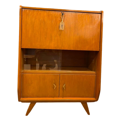 Vintage Secretaire-/ Vitrinekast