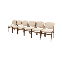 Set Van 6 Arne Vodder Stoelen 68093/56507