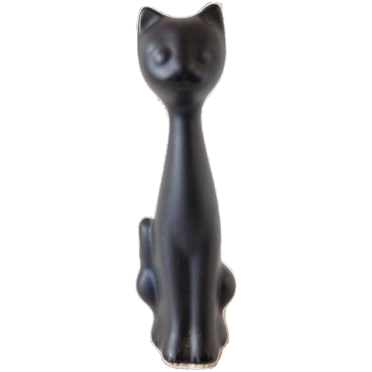 Vintage Kat Beeld Zwarte Kat Poes Beeldje 1
