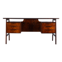 Palissander Vintage Bureau : Model 75 By Gunni Omann For Omann Jun Mobelfabrik, 1960s