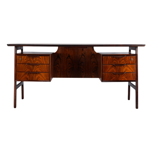 Palissander Vintage Bureau : Model 75 By Gunni Omann For Omann Jun Mobelfabrik, 1960S