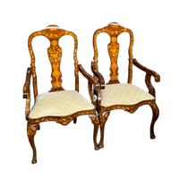 Set Van Twee Fauteuils En Zes Stoelen.