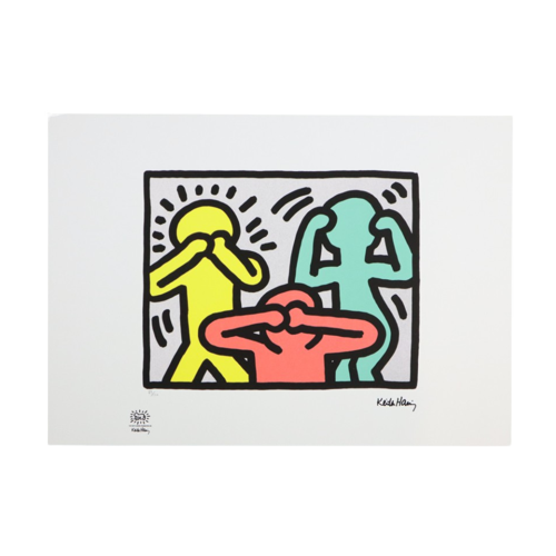 Offset Litho Naar Keith Haring See No Hear No Speak No Evil 89/150