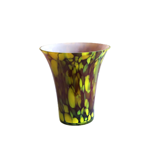 Vintage Vaas Spatterglas, Bohemen (tsjechië) 1