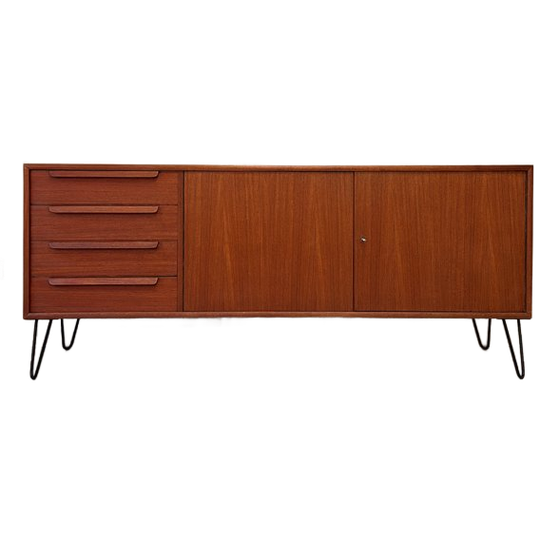 Vintage Houten Dressoir Met 2 Deuren En 4 Lades 1