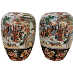 Set Porselein Vintage Oosterse Vazen, Bloemenvaas, Vaas Set Prijs thumbnail 1
