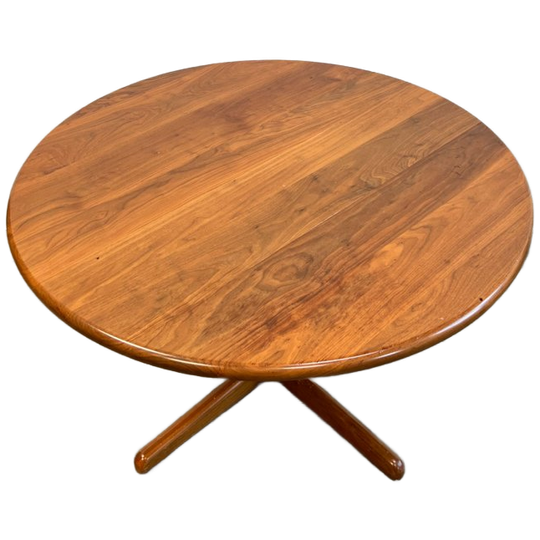 Vintage Ronde Deense Eettafel, Teak, 1980's 1