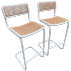 Vintage Cesca Barstoelen - Marcel Breuer Stijl thumbnail 1