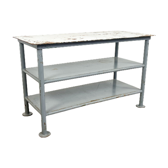 Industriele Metalen Werktafel Met Schappen 1