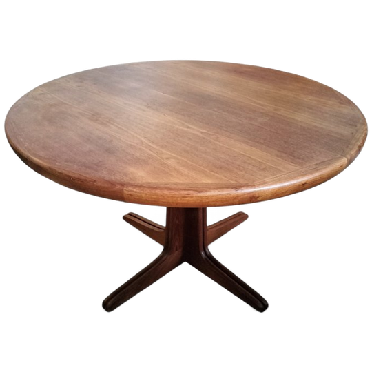 Vintage Deense Uitschuifbare Ronde Eettafel , Vv Møbler 1