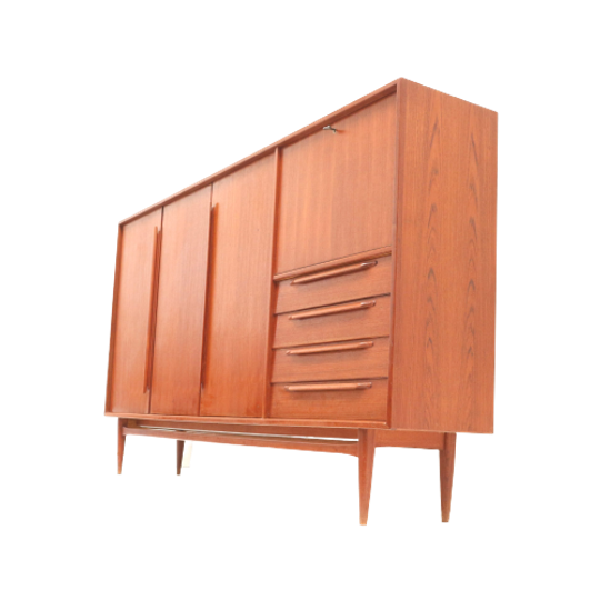 Vintage Highboard / Dressoir Van Heinrich Riestenpatt Gemaakt In De Jaren '60 1