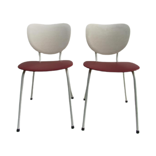 2 Retro Vintage Jaren 50 Skai Stoelen 1