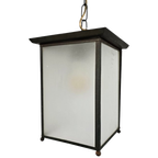Amsterdamse School - Lantaarnlamp - Hanglamp - Koper - Glas - 1E Kwart 20E Eeuw thumbnail 1