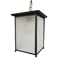 Amsterdamse School - Lantaarnlamp - Hanglamp - Koper - Glas - 1E Kwart 20E Eeuw