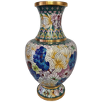 Vintage Cloisonné Vaas Pastel thumbnail 1