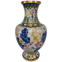 Vintage Cloisonné Vaas Pastel