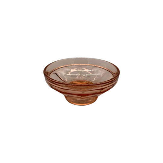 Art Deco Roze Persglas Schaaltje 1