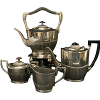 Prachtig Alboïd Theepot, Koffiepot, Roomstel En Theelichtje