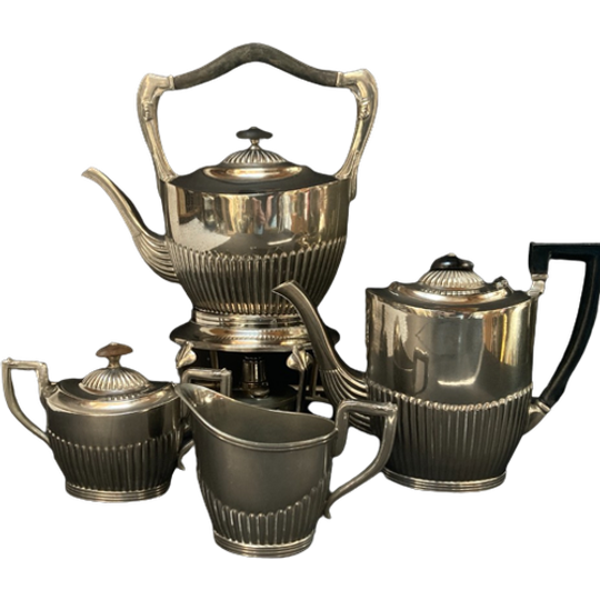 Prachtig Alboïd Theepot, Koffiepot, Roomstel En Theelichtje 1