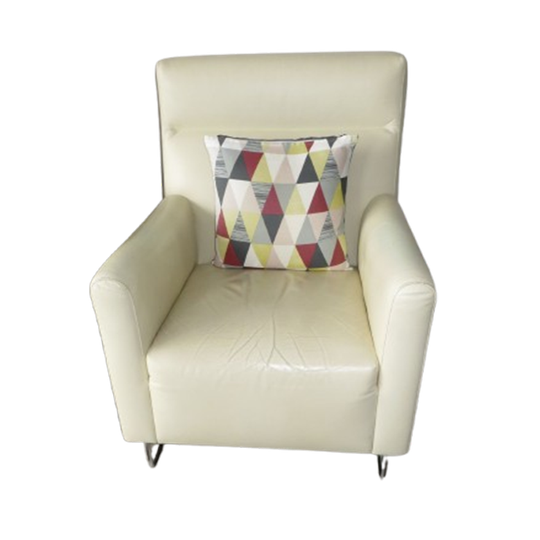 Leolux Rooby Crème Leren Fauteuil 1