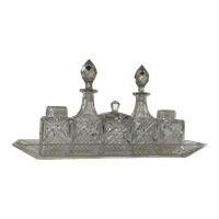 Olie, Azijn, Zout, Peper, Mosterd Set Kristal