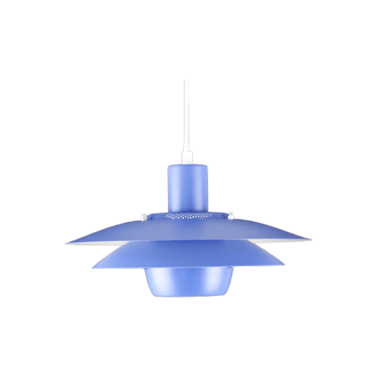 Blauwkleurige Top Designlamp Van Jeka Metaltryk - Model Viola Type 3013-p - Denemarken 1980 1