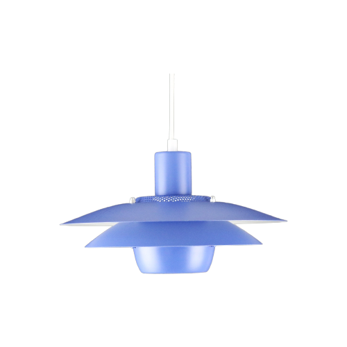 Blauwkleurige Top Designlamp Van Jeka Metaltryk - Model Viola Type 3013-P - Denemarken 1980