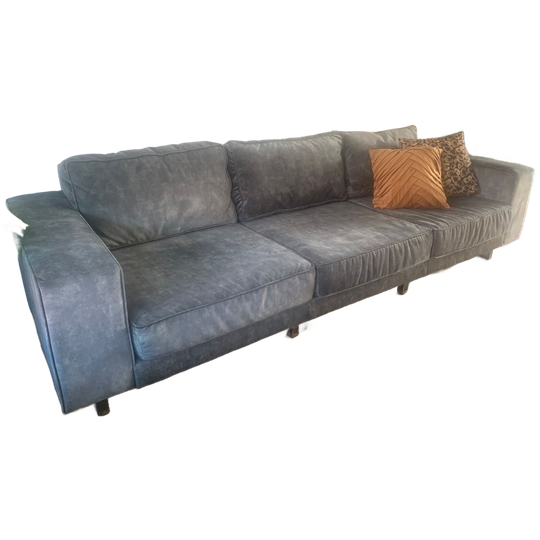 Luxe Velvet 3,5-zits Bank Met Hocker – Kleur Hunter (groen) 1