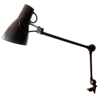 Vintage Scharnier Bureaulamp Met Klem