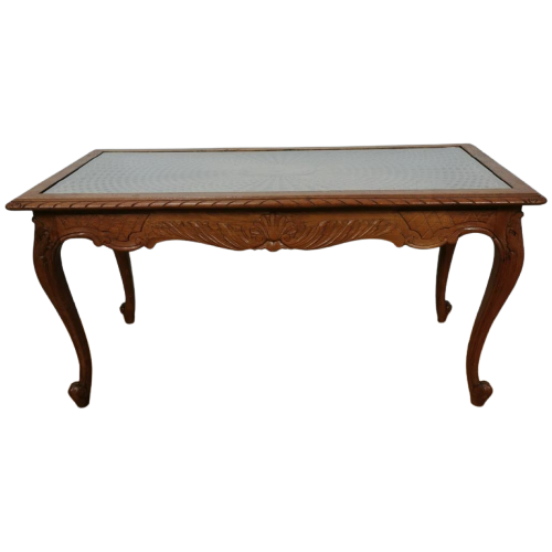 Vintage Queen Ann Chippendale Koffietafel, Salontafel 2701