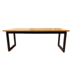 Stevige Nonnentafel Met Industrieel Stalen Onderstel thumbnail 1