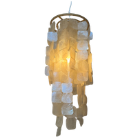 Capiz Parelmoer Schelp Lamp Hanglamp Schelpen Bamboe Capiz