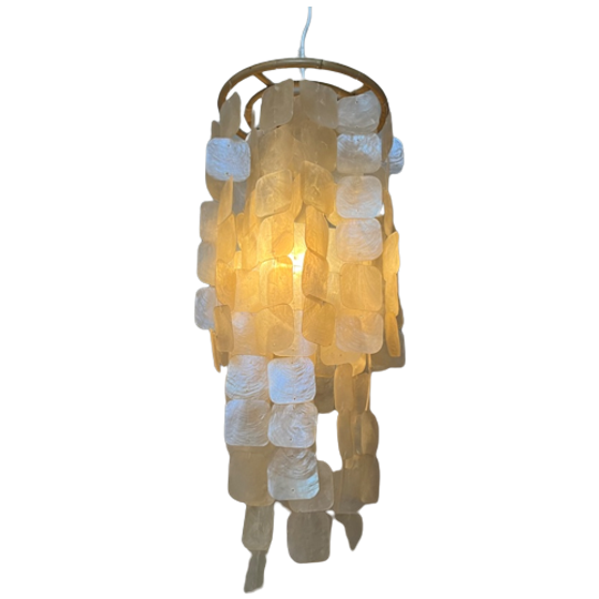 Capiz Parelmoer Schelp Lamp Hanglamp Schelpen Bamboe Capiz 1