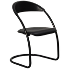 Frontseat Vergaderstoel, Zwart, Buisframe, thumbnail 1