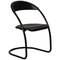 Frontseat Vergaderstoel, Zwart, Buisframe,