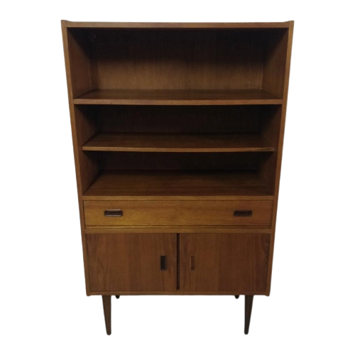 Vintage Mid Century Boekenkast Highboard Secretaire