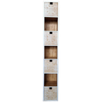 Boho Stijl Kast In Hout Met Witte Patronen/ Moder Look Kastje thumbnail 1