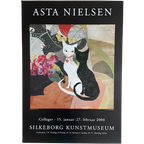 Asta S.M. Nielsen (1881-1972), Two Cats On Table, 1962, Poster Exhibition 2000 thumbnail 1