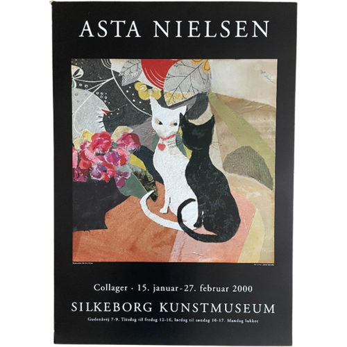 Asta S.M. Nielsen (1881-1972), Two Cats On Table, 1962, Poster Exhibition 2000