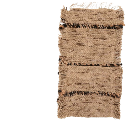 Bazar Bizar | Het Oh My Gee Bestekzakje - Beige Zwart - Set Van 4 1