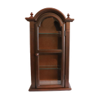 Antiek Wand Vitrine Kastje, Italie thumbnail 1