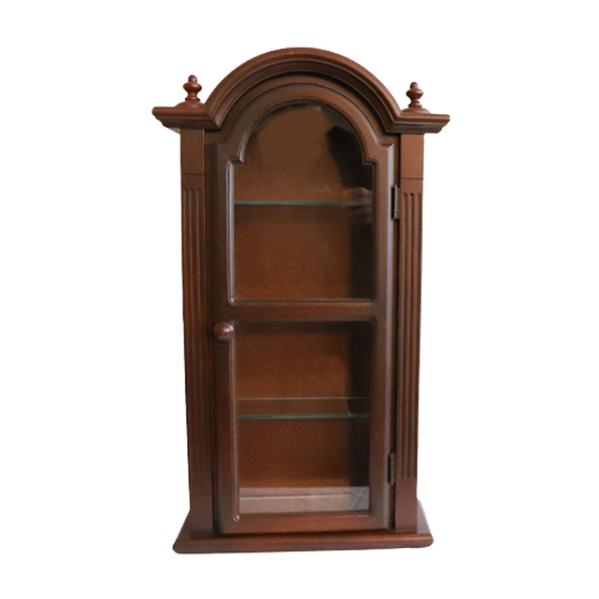 Antiek Wand Vitrine Kastje, Italie 1