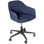 Vitra Softshell Vergaderstoel, Ronan & Ernan Bouroullec, Blauw, Verrijdbaar, Hoogte Instelbaar, D thumbnail 1