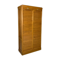 Eiken Rolluikkast Met 2 Luiken, 180 Cm Hoog, Jaren 30