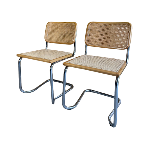 Vintage Marcel Breuer Cesca Webbing Stoelen